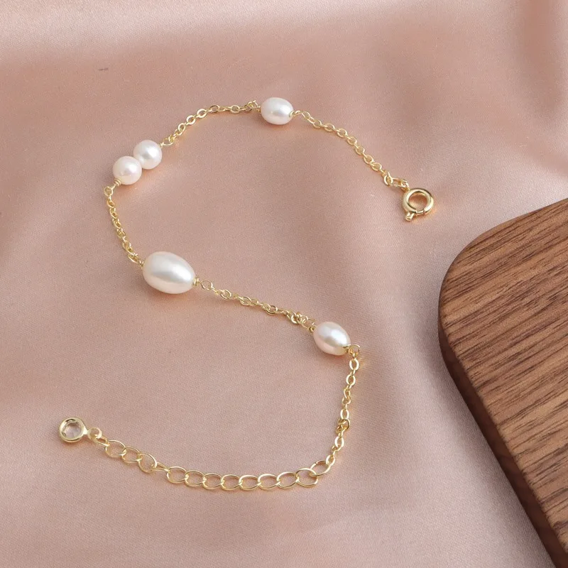 Minar модные браслеты из натурального пресноводного жемчуга с бисером для женщин