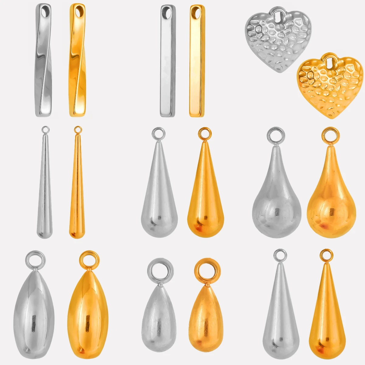 10 шт./лот нержавеющая сталь настоящее позолоченное слеза вода груша