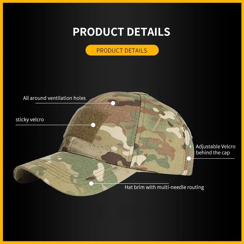 Military Training Camouflage Hat Windproof, Dustproof, Sunscreen Camouflage Military Training Hat Baseball Cap 1 Military Training Camouflage Hat Windproof, Dustproof, Sunscreen Camouflage Military Training Hat Baseball Cap 1