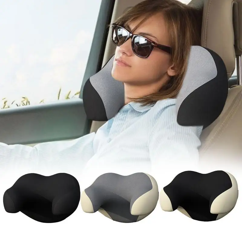 

Car Sleeping Pillow Car Headrest Plush Pillow Neck Pillow Seat PU Leather Auto Car Neck Pillow Memory Foam Pillow Neck Rest