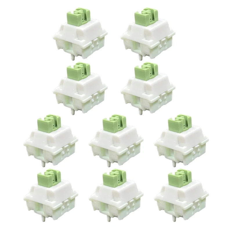 

10PCS Linear Iced Matcha Switches for DIY Mechanical Keyboards 5PIns Hot Plug P9JB