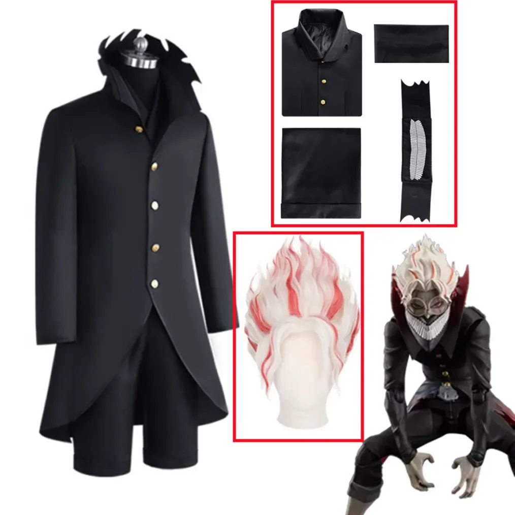 Dandadan Okarun Ken Takakura Косплей Костюм Парик Turbo Granny Powers Черный воротник Униформа