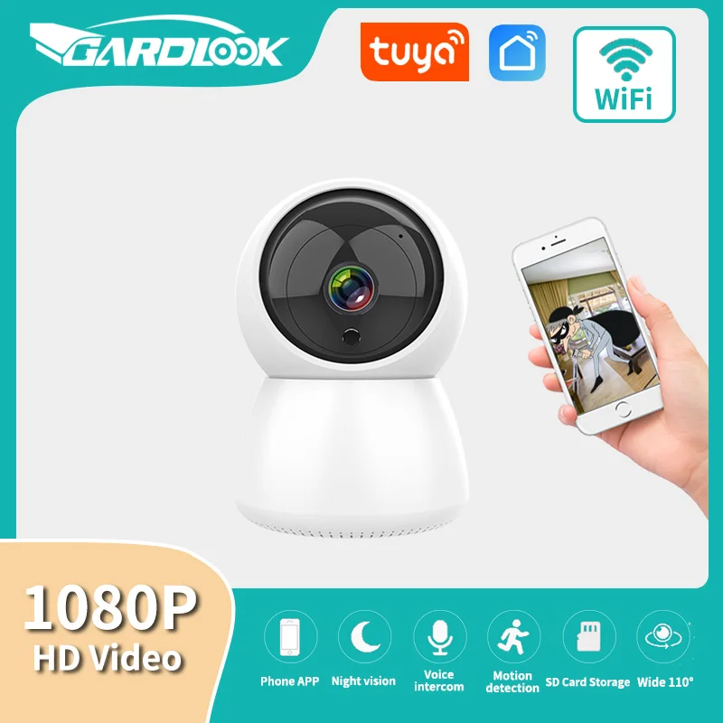 

GARDLOOK 1080P Tuya WiFi Camera Home Security Anti-theft Camera Surveillance IR Night Vision Baby Monitor Smart Life APP