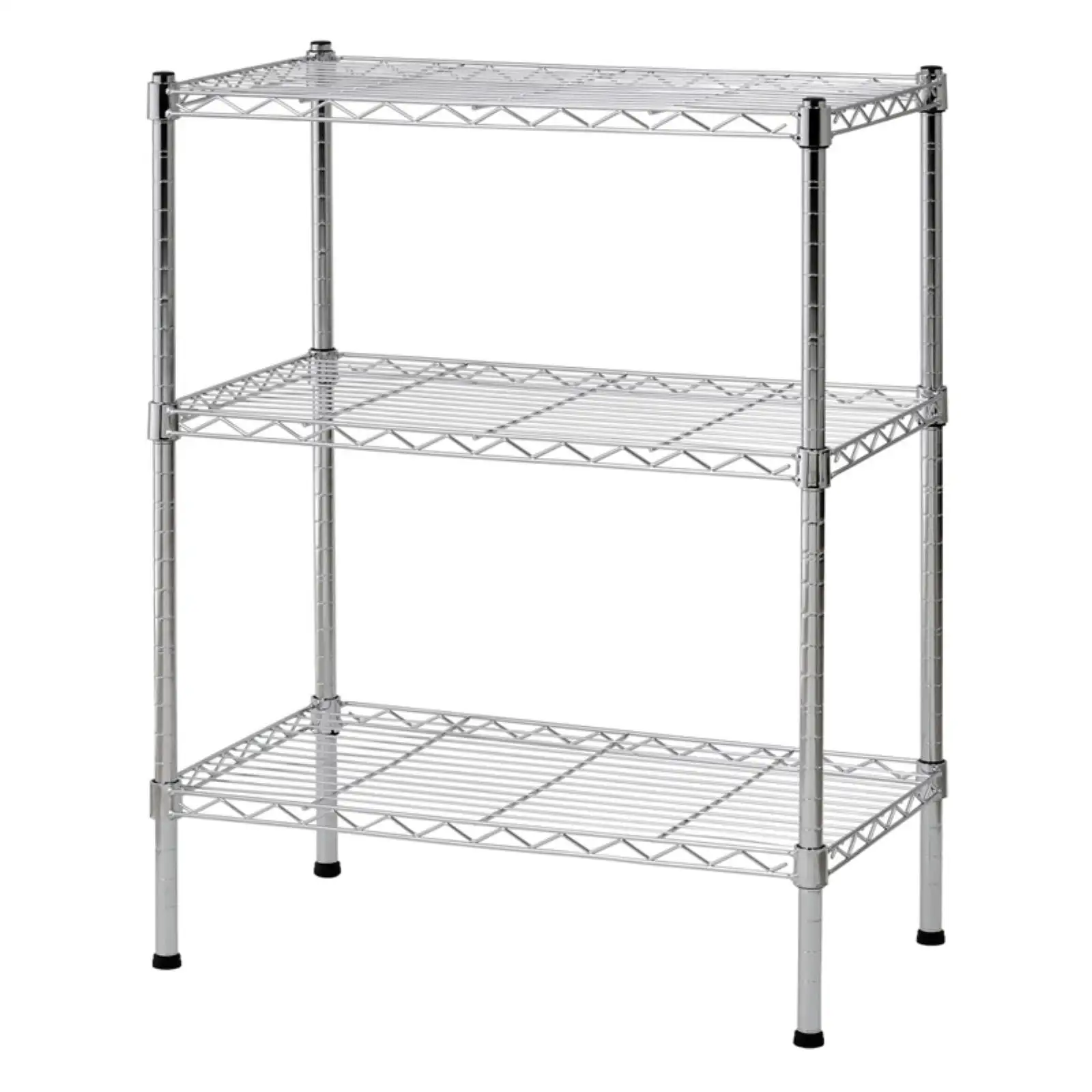 

Muscle Rack Chrome 3-Tier 24"W x 14"D x 30"H Wire Shelving Unit