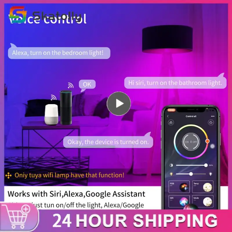 

E27 Light Bulb Rgb Cold Warm Light Wifi Bulb Smart Home 12w Dimmable Bulb Smart Home Accessories Led Lamp