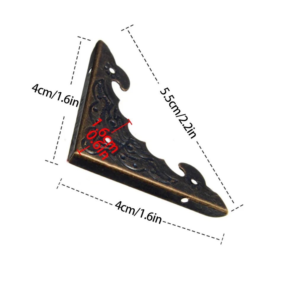 12 шт./набор латунные Защитные уголки под старину