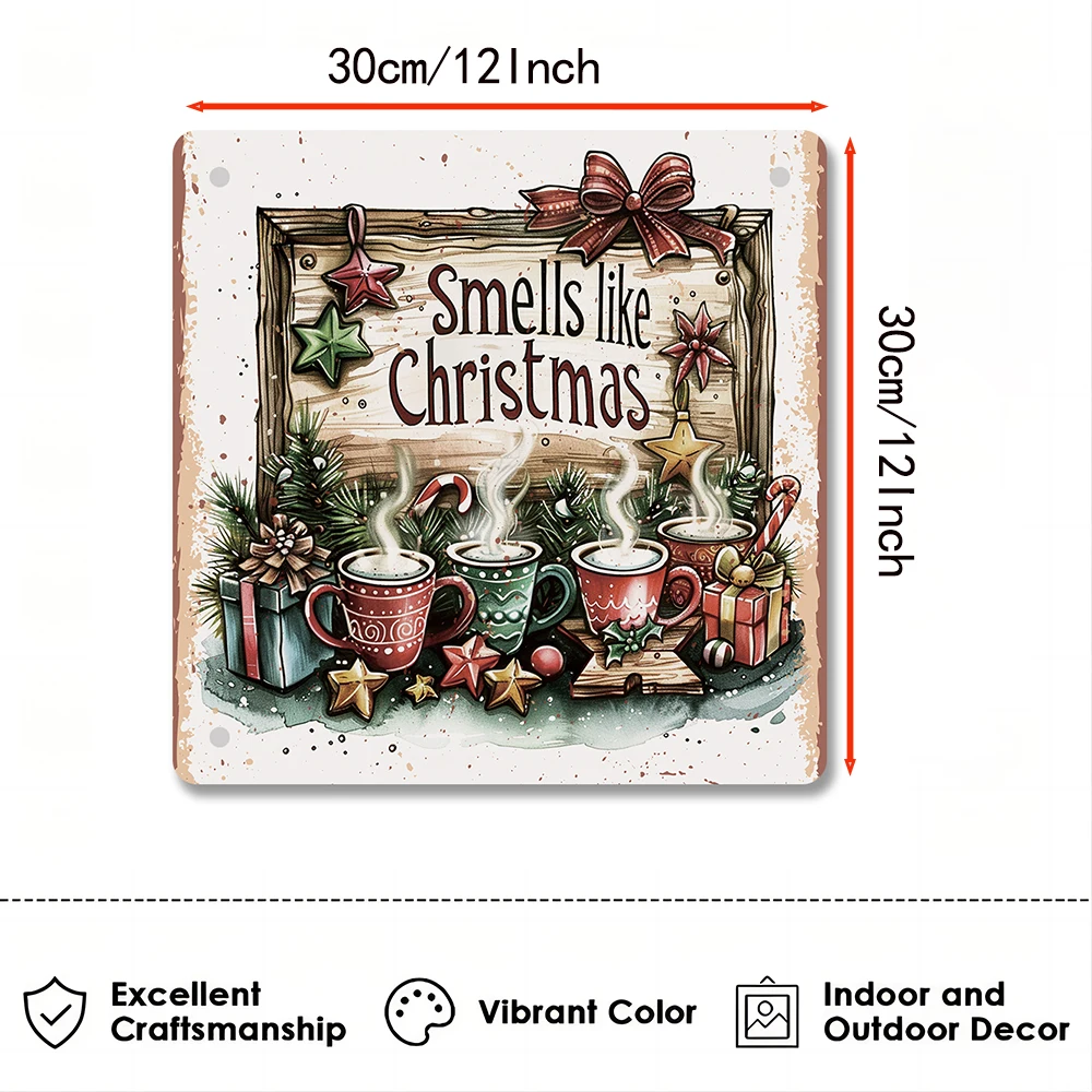 Рождественские металлические жестяные вывески для настенной художественной