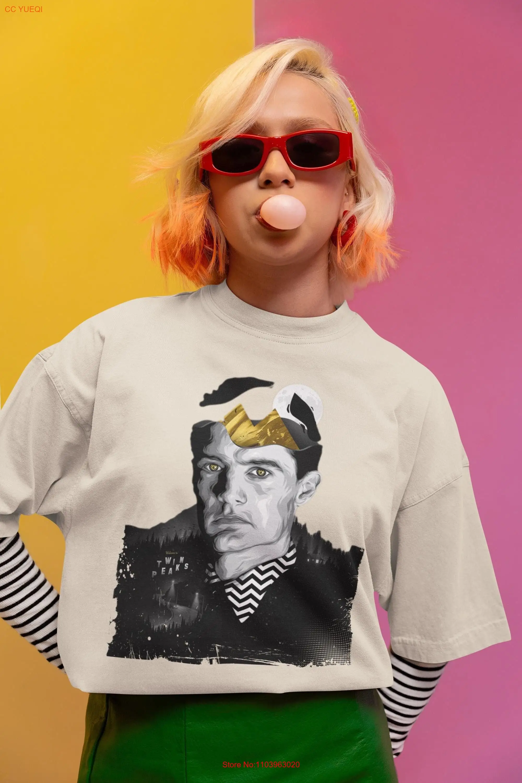 Ретро футболка Twin Peaks Дэвид Линч Fire Walk With Me Винтажное телешоу 90-х годов с длинными