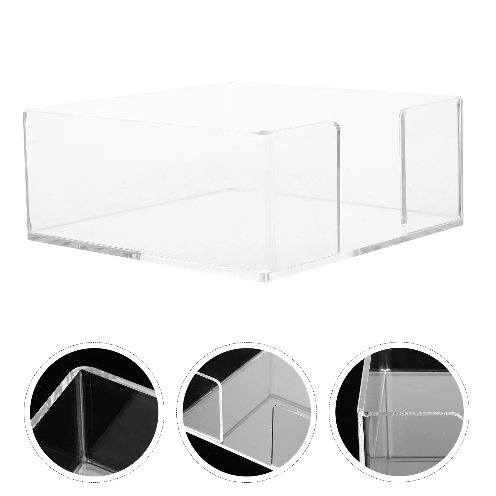 

Napkin Storage Box Dining Room Table Decor Multi-function Tissue Case Towel Rack Desktop Paper Acrylic Square