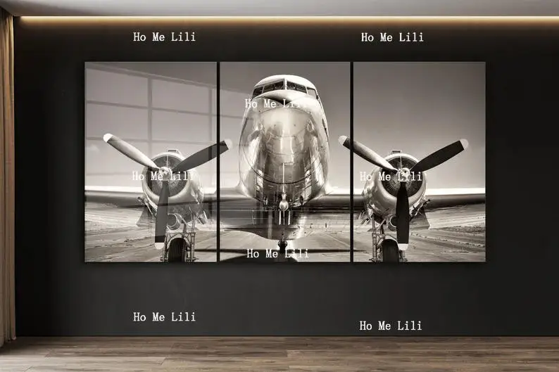 Самолет Очень Большой Печать на Холсте Настенное Искусство Натуральный И Яркий