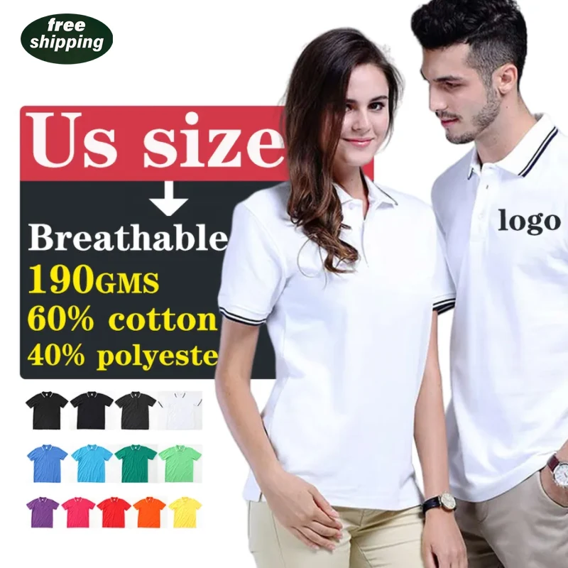 

Homme 40% Polyester 60% Cotton Polos Golf Polo Shirt Custom Pocket ShirtS Men's
