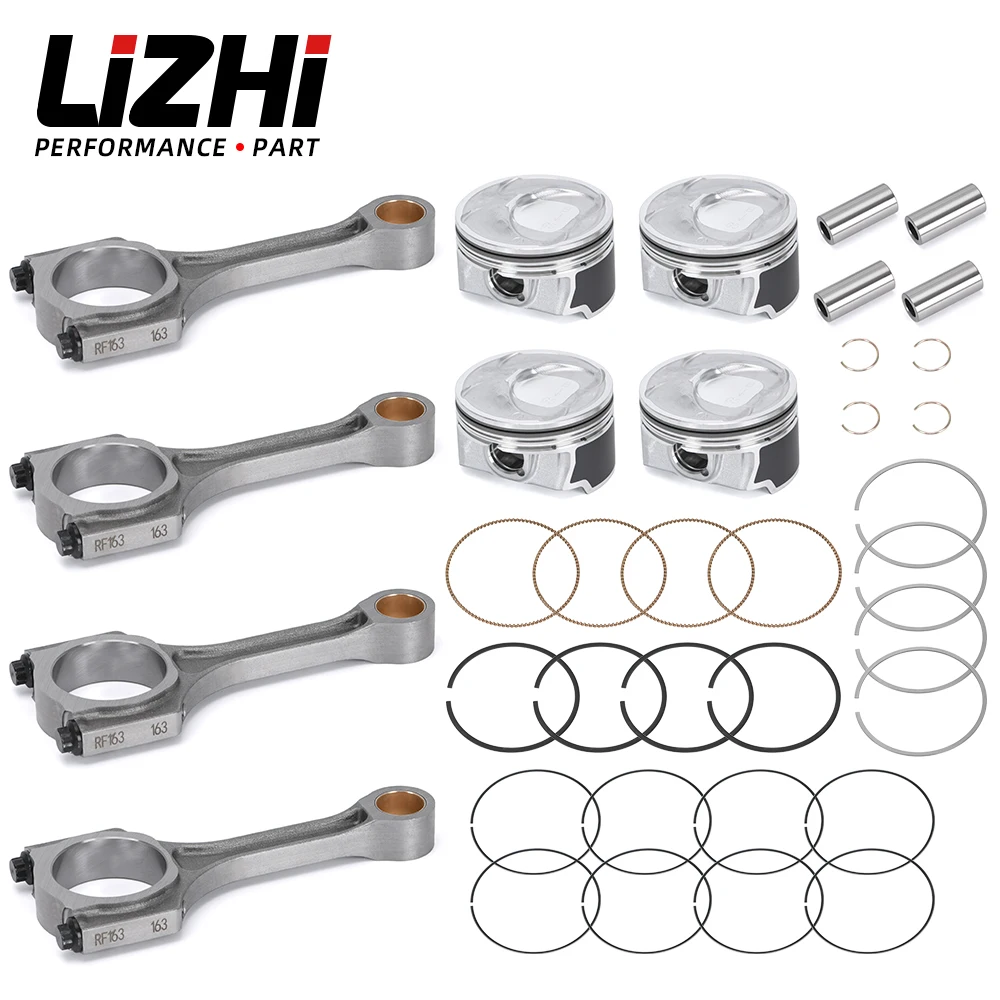 Комплект поршневых Шатунов с кольцами для 11-21 Hyundai Sonata Kia Sorento Optima 2.4L поршневое