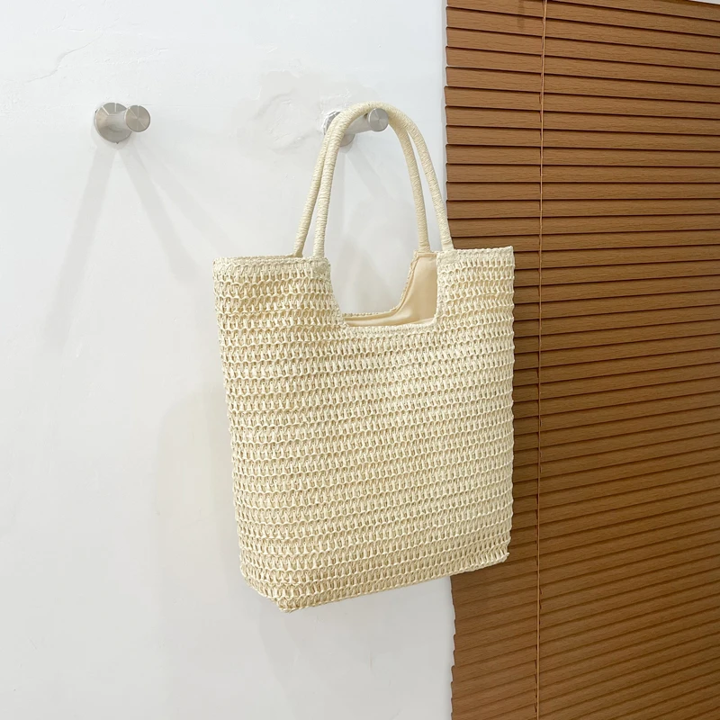 

Новинка 2022, женская летняя пляжная сумка-тоут, повседневные праздничные плетеные соломенные сумки из ротанга с вырезами, ручная работа