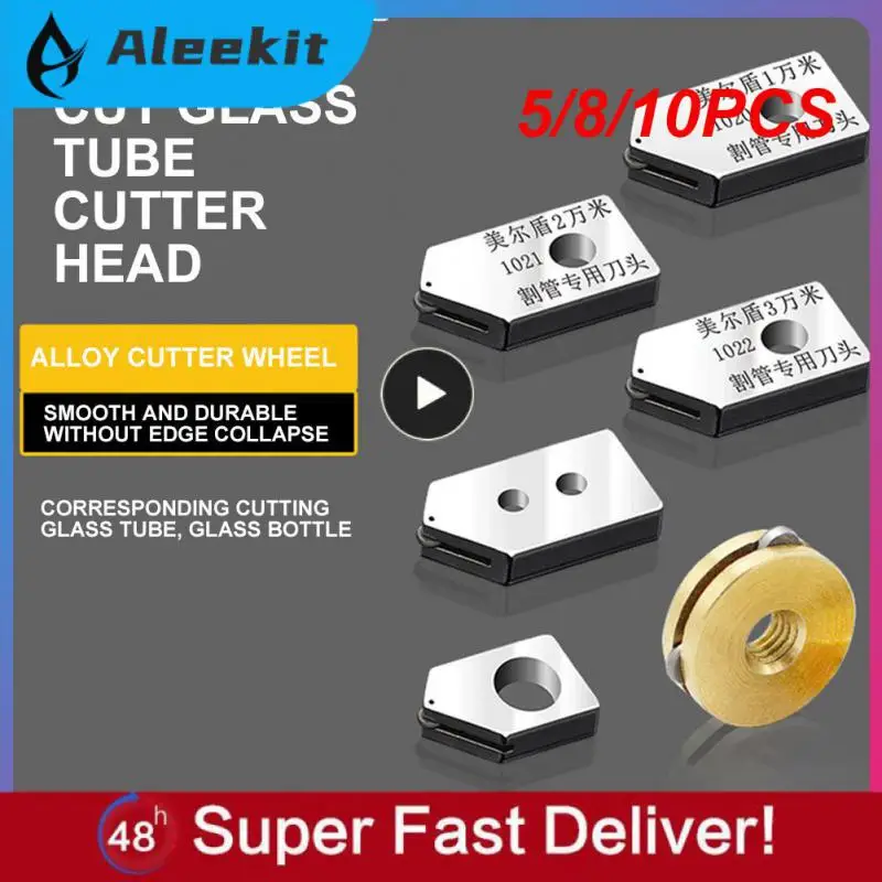 

5/8/10PCS Glass Cuttings Tools Wine Bottle Cutting High Hardness Metal Glass Knife Portable Replacement Parts Diamond Roller