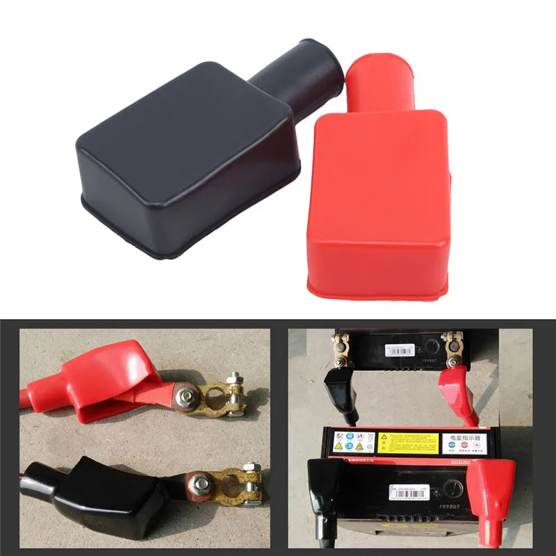 

1 Pair Universal Car Battery Terminal Cap Negative Positive Terminal Covers Protector Replacement Batteries Car Accessories