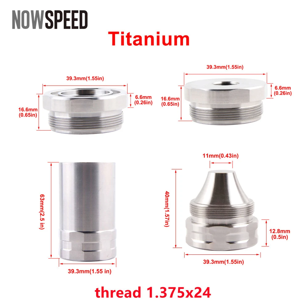 

1.375x24 thread titanium end cap screw cups Baffle adpater 1/2x28 5/8x24 for car Oil Catching Cleaning Device Kits