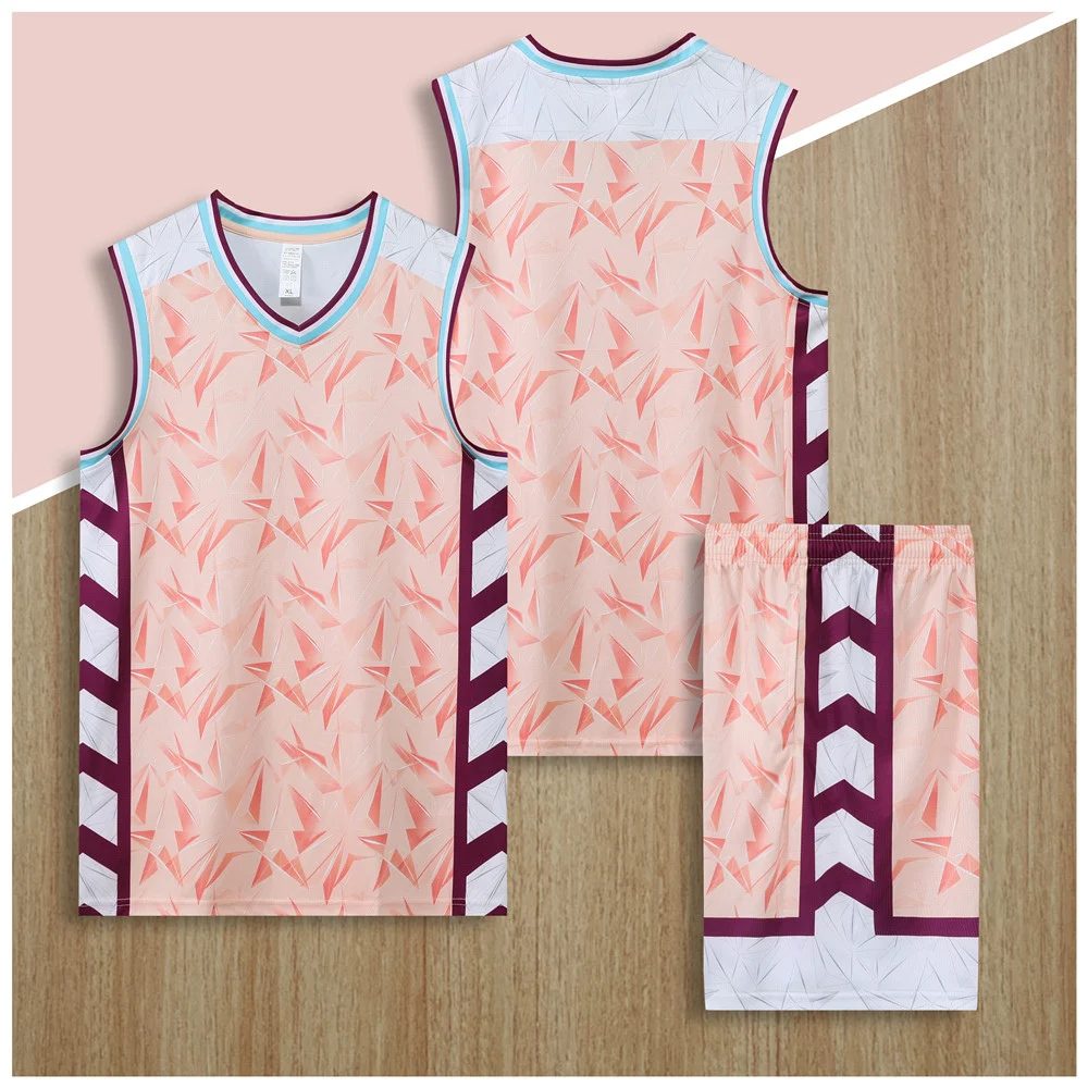 Summer New Adult Youth Training Basketball Set Xs-5Xl Custom College Team Basketball Set Breathable Sports Quick Drying Jersey