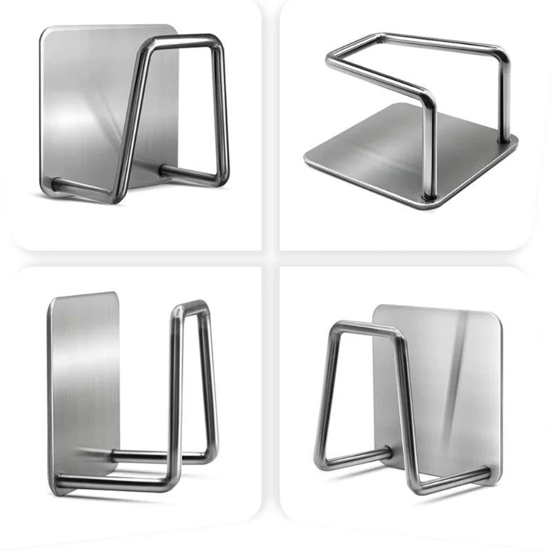 

Stainless Steel Sponge Holder Hook Sink Drain Drying Rack Self Adhesive Storages Wall Hooks for Bathroom Kitchen Accessories