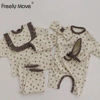 freely move 2022 baby girls boys romper long sleeves cotton kids pullover jumpsuit newborn clothes baby outfit accessories