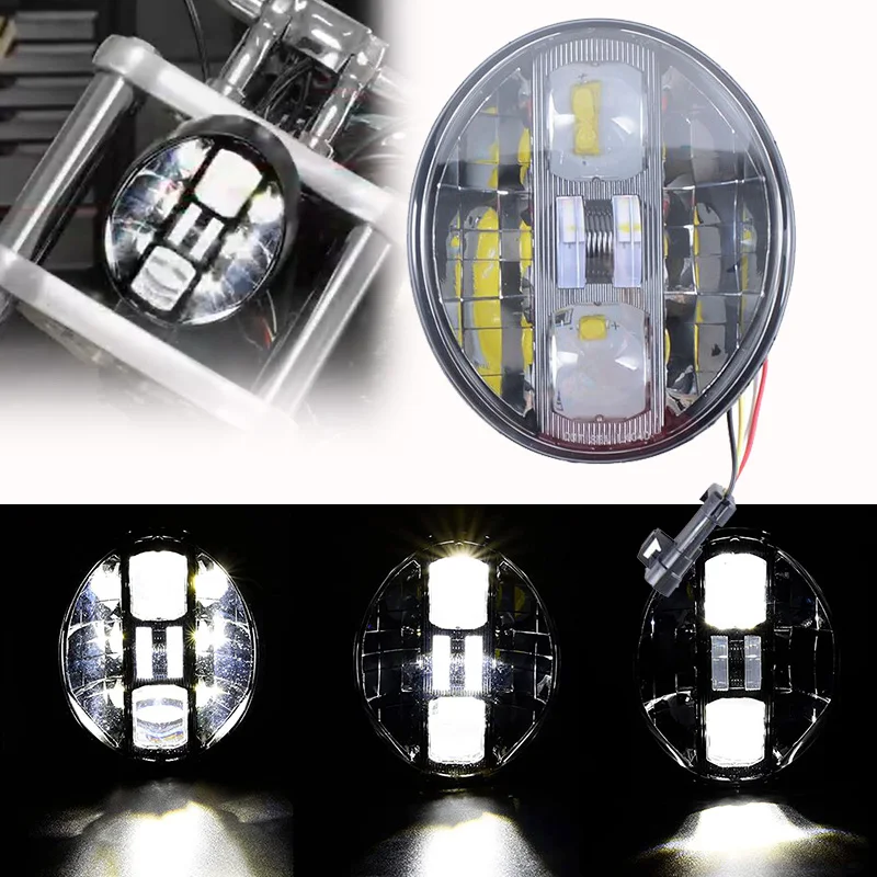 

Новый светодиодный налобный фонарь в сборе, налобный фонарь ближнего/дальнего света с дневными ходовыми огсветильник для Softail breaker Out 2018, мот...