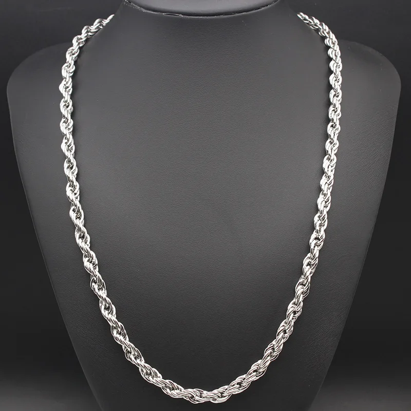 

Punk Basic Stainless Steel Necklace For Men Women Curb Cuban Link Chain Chokers Vintage Gold Tone Solid Metal Jewelry Gift