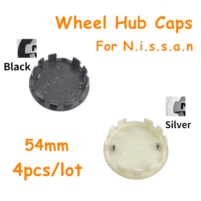 

54mm 4pcs/lot Car Wheel Center Caps Hub Covers Suitable for Nissan Wheel Cover 54mm Modified Tire Center Cover
