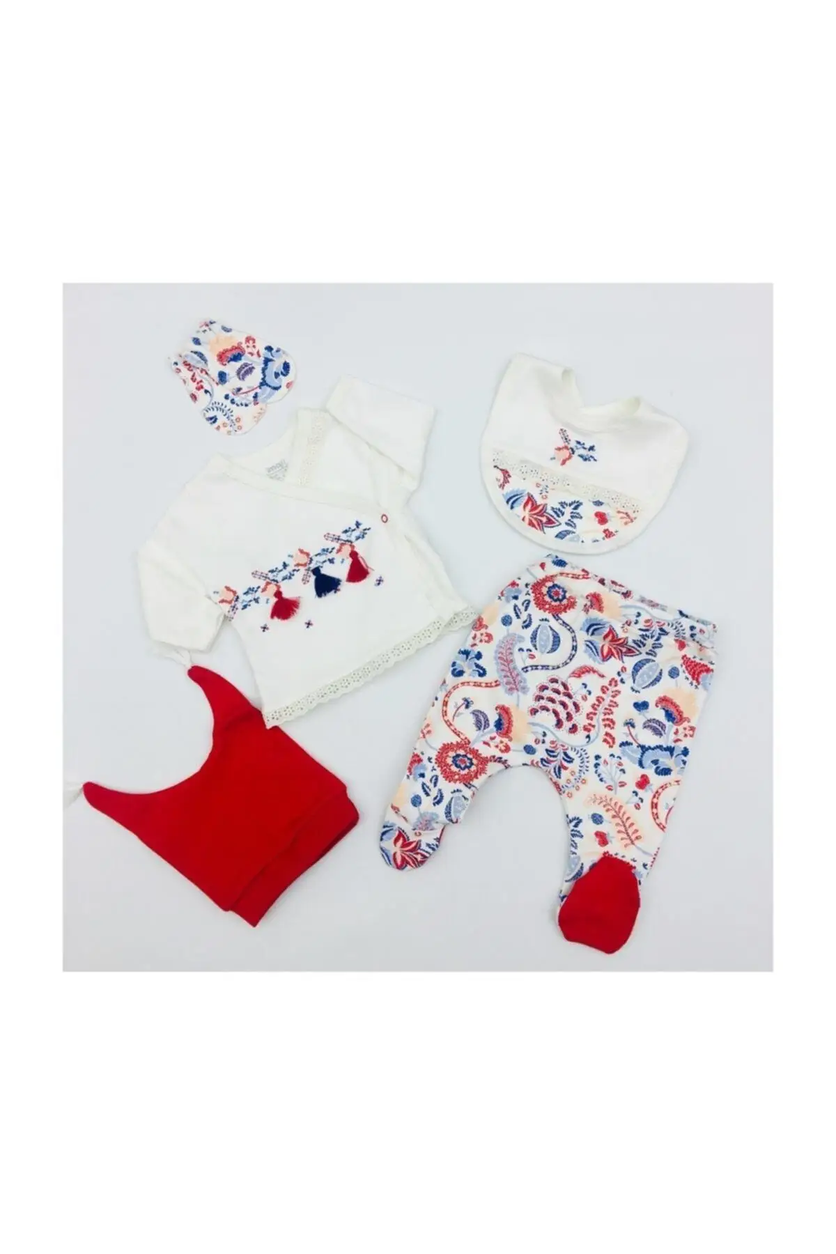 

Baby girl Red Lalezar 5 Parça Zıbın Suit