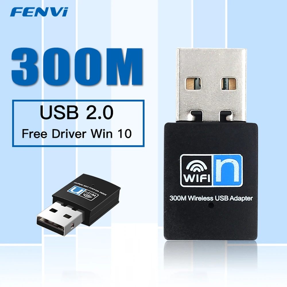 

Wireless 300Mbps Mini USB WiFi Adaptador 2.4GHz USB2.0 Lan Wi-Fi Dongle Receiver Network Card For PC Desktop Laptop Windows 10