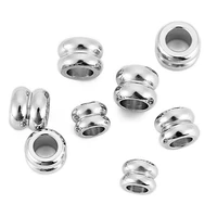 30pcs 4mm 4 5mm 5mm 5 5mm stainless steel big hole spacer beads loose beads for diy bracelet necklace jewelry making accessories