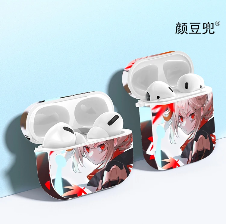 

Genshin Impact Kaedehara Kazuha Airpods Case Character Anime Earphone Cases Cosplay Accessoires Bluetooth Earphone Silicone Case