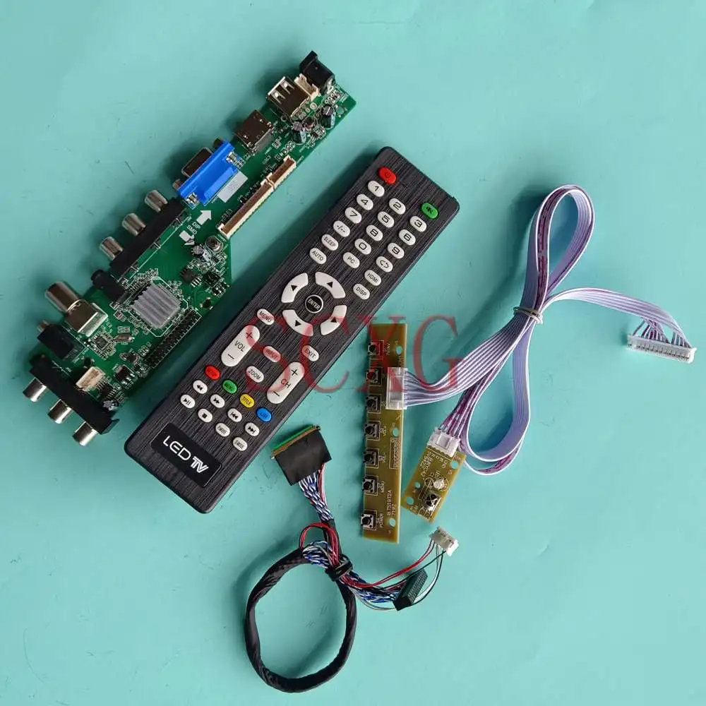 

Kit Fit LP156WH3-TLSA 1366 768 LVDS 40 Pin HDMI-Compatible VGA AV USB Matrix 15.6" Digital Signal DVB LCD Driver Control Board
