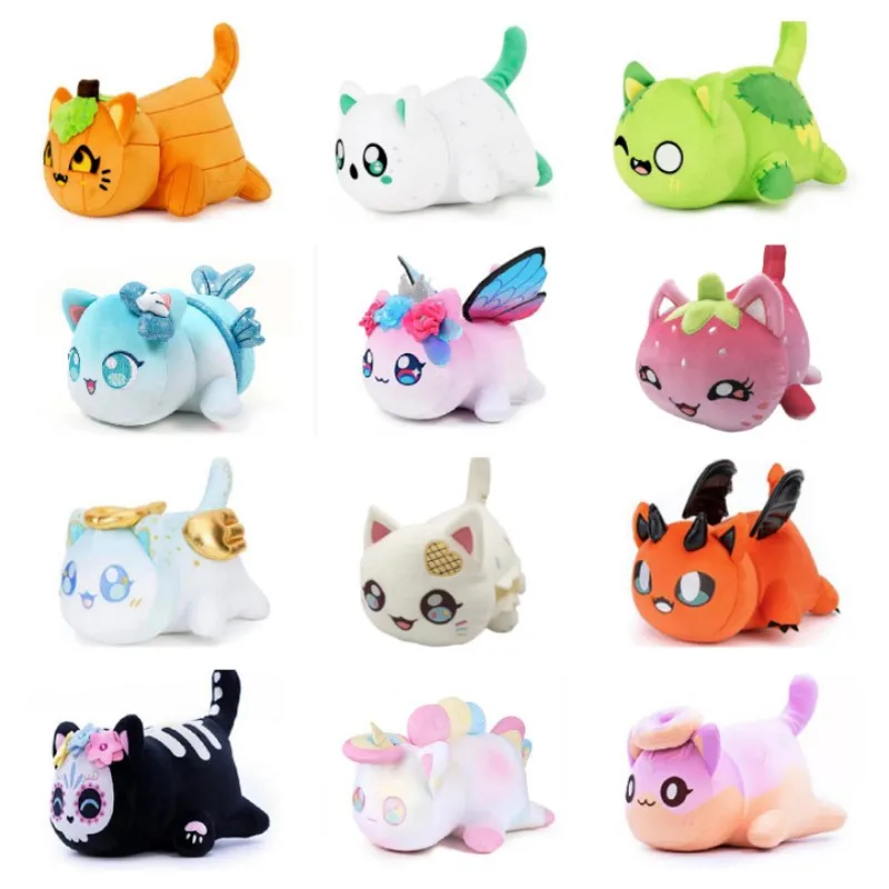 

Милая плюшевая кукла из мультфильма афмау, афмау, Миу, еда для кошки, колы, картошки фри, гамбургера, хлеба, сэндвичей, Подушка для сна, детские подарки