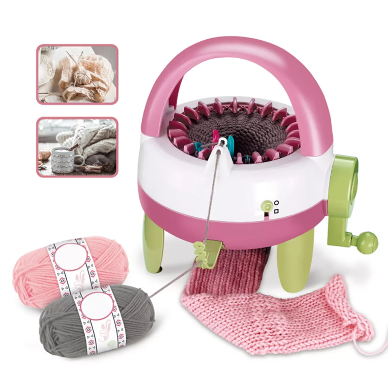 

Вязальная машина ручной работы, цилиндрический шерстяной ткацкий станок, шарф, свитер, шляпа, носки для взрослых и детей, ленивый артефакт, р...