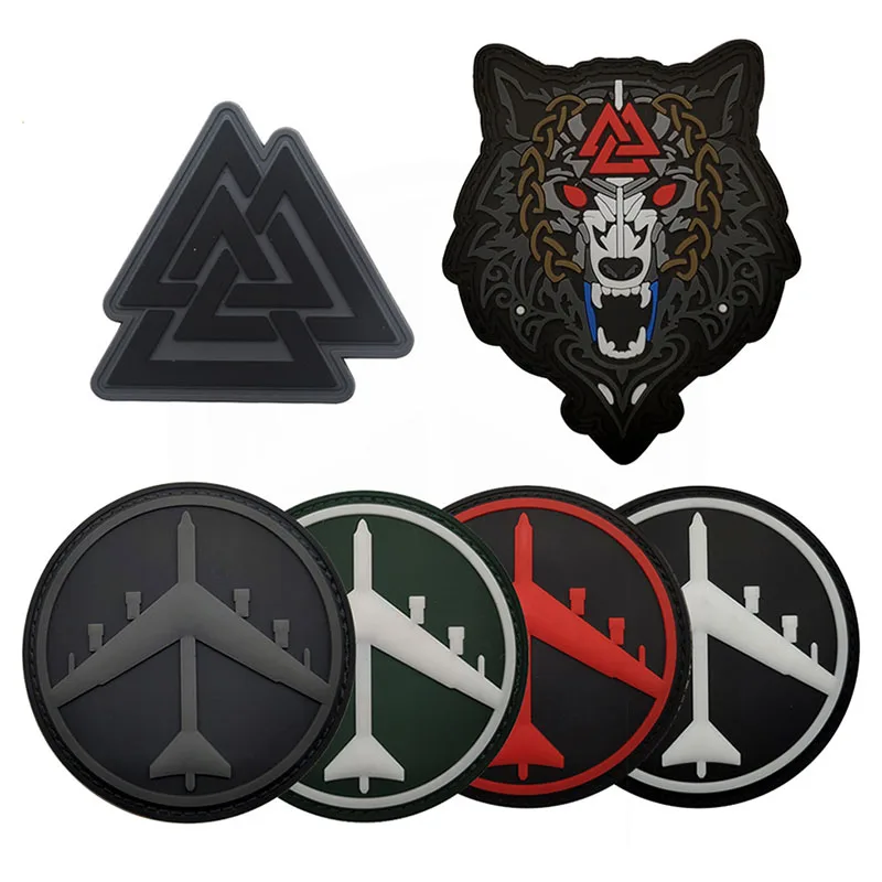 

Нарукавная сумка, из ПВХ, с крючком и петлей, в виде головы волка, волка, армейский веер, для занятий спортом, для рюкзака, шляпы