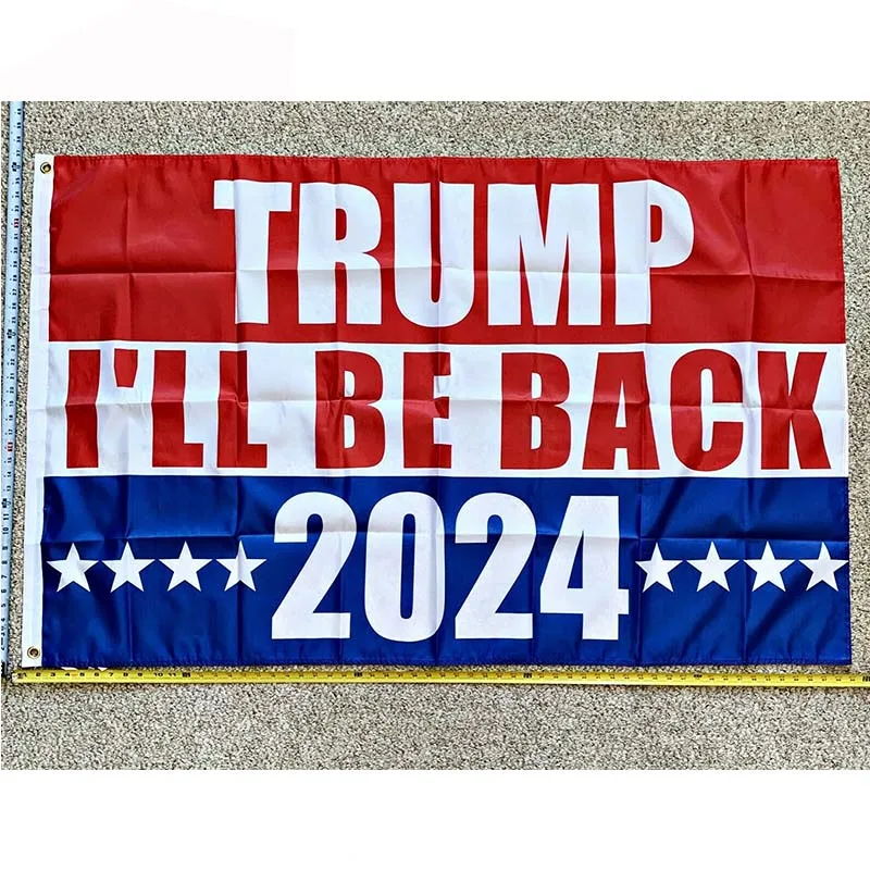 

Donald Trump Flag FREE SHIPPING 2024 Don Jr Ivanka I'll Be Back 2024 Poster 3x5 yhx0086