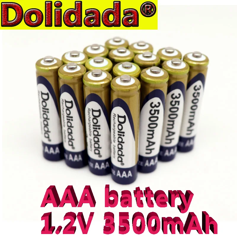 

4pcs Dolidada 1.2V AAA Battery 3500mAh Ni-MH Rechargeable Aa Battery for CD/MP3 Players, Torches, Remote Controls