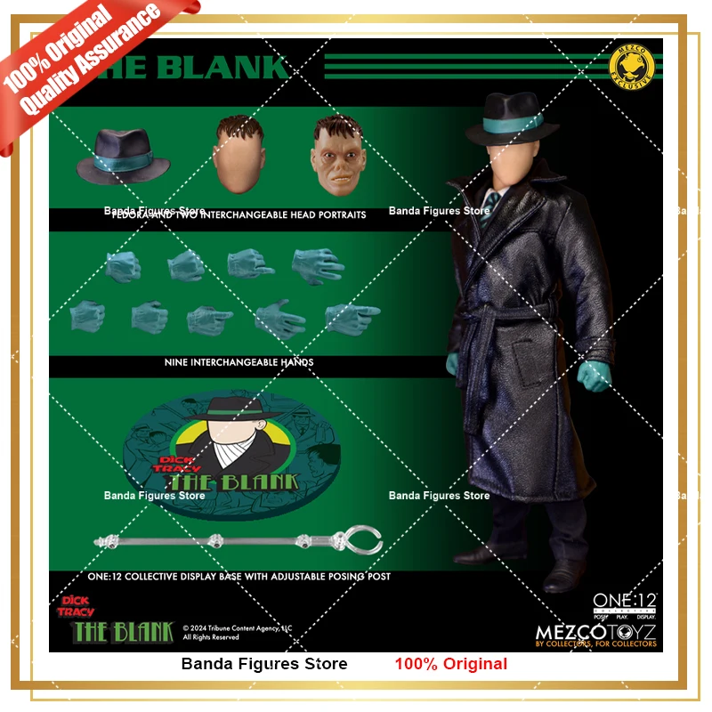 Оригинальный Mezco Toyz The Blank One: 12 Dick Tracy 16 см загадочный убийца в наличии коллекция