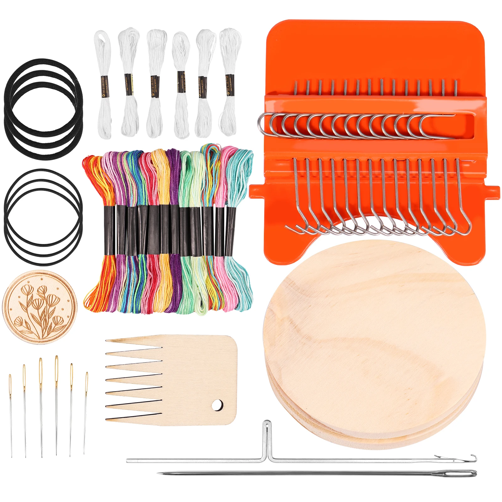 

Набор ткацкого станка для дарнинга, 14 крючков, портативный мини-станок для дарнинга, простой в использовании небольшой набор ткацкого станка для дарнинга