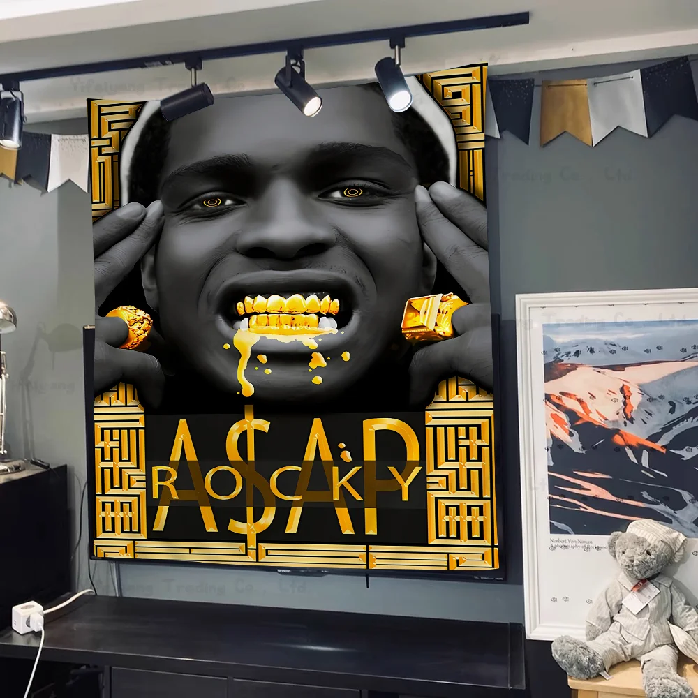 Music Album Star Asap Rocky Hip Hop Colorful Tapestry Wall Hanging Bohemian Tapestries Mandala Art Decor