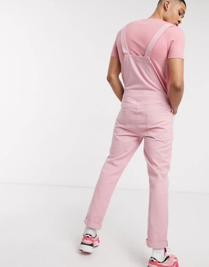 Solid Color Mens Denim Straps Suspenders New Mens Jumpsuit