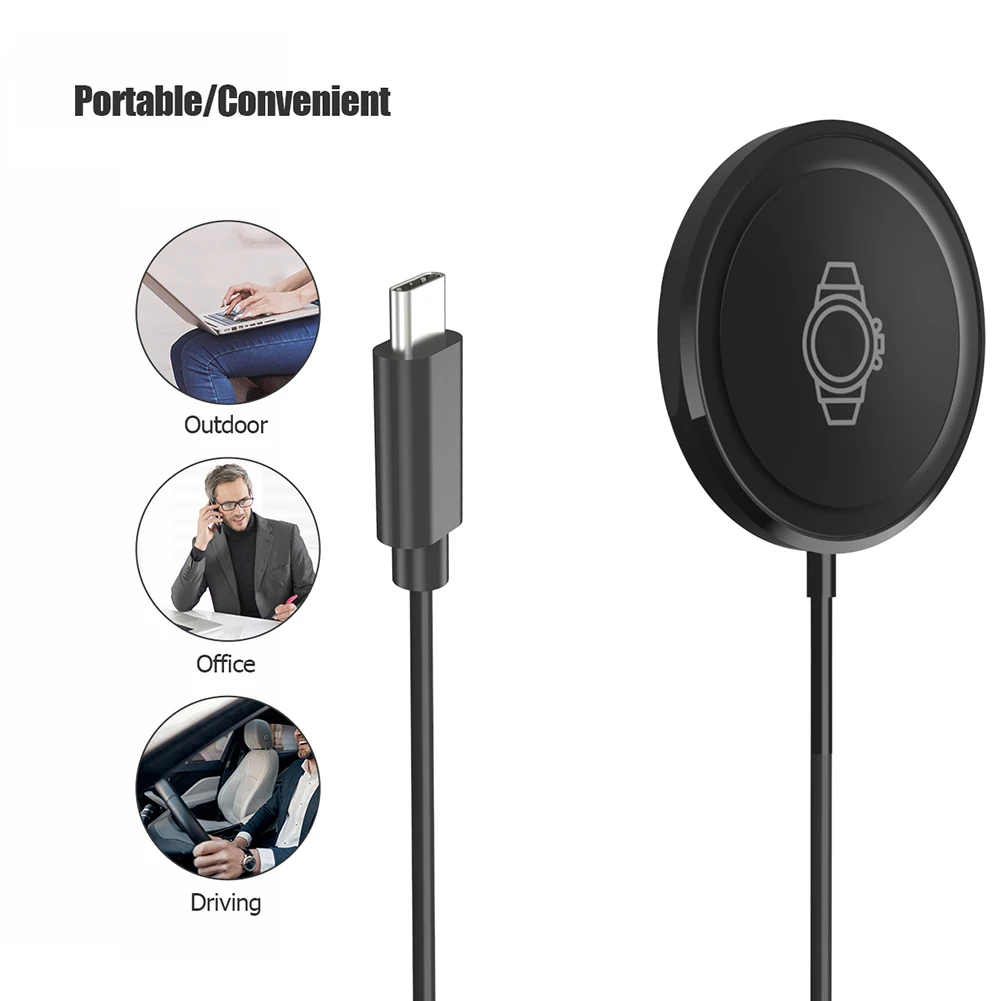 

Универсальное беспроводное зарядное устройство PD Type-C для часов, 100 см, 5 В, 1 А, Замена для Samsung Galaxy 5 PRO/5/4/4 Classic/3