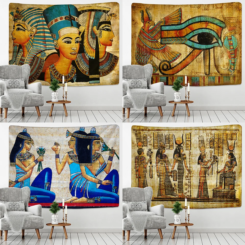

Древний Египетский Племенной варварский гобелен настенный подвесной домашний Стандартный покрывало искусство домашний декор гобелен