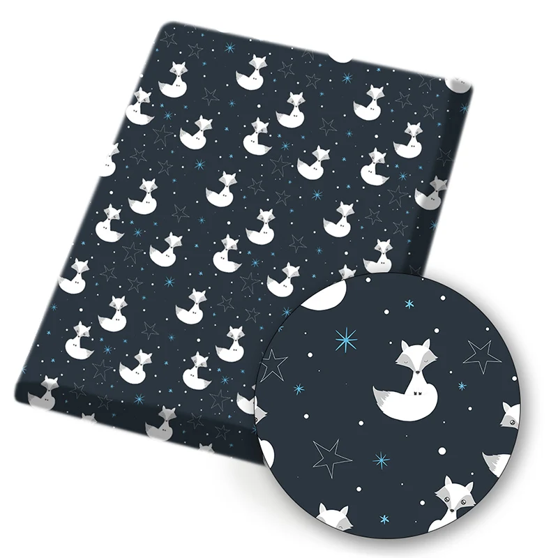 

Polyester Cotton Fabric Cartoon Printed Cloth Sheets DIY Handmade Bags Home Textile Patchwork Dress Making Material 45*150cm 1pc