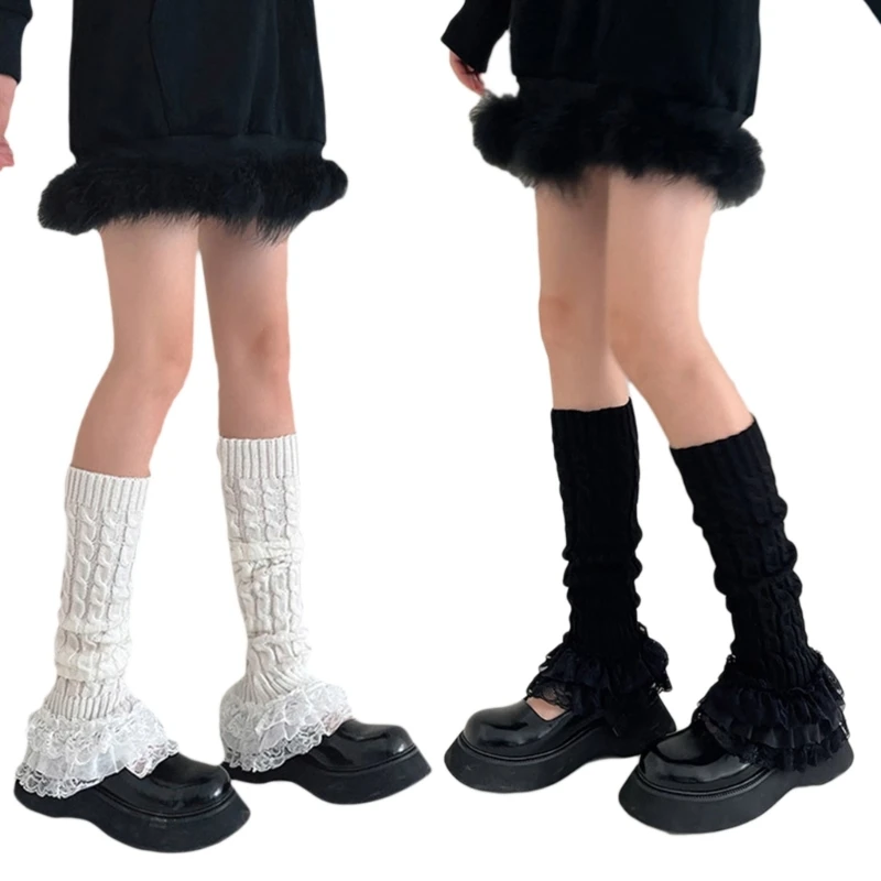 

Women's Boot Cuffs Legging Pads Knee Brace Pads Calf Warmers Sleeves Knitted Winter Warm Leg Warmers Long Socks P8DB