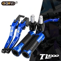 tl1000 logo motorcycle aluminum brake clutch levers handlebar hand grips ends for suzuki tl1000 1997 1998 1999 2000 2001