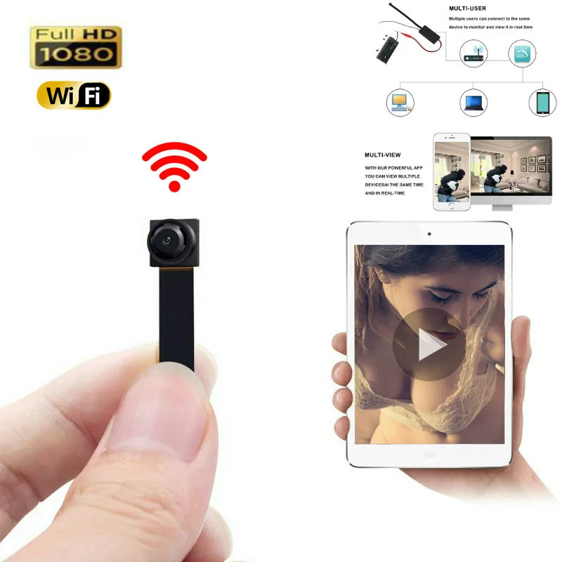 

Новинка 1080P Full HD IP P2P H.264 ультра мини Wi-Fi гибкая камера видеозаписывающее устройство видеокамера с датчиком движения