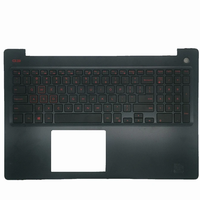 

Новинка 95%, клавиатура для ноутбука DELL G3 3579, подставка для рук, верхний чехол, английская клавиатура, красный, синий