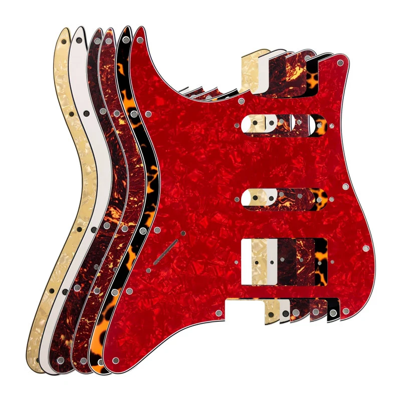 

Pleroo Guitar Parts -For US Strat With Floyd Rose Tremolo Bridge PAF Humbucker Single HSS Guitar Pickguard Without Control Punch