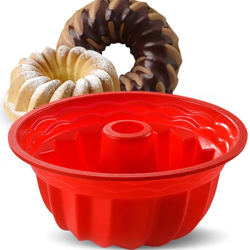 

Silicone Big Cake Molds Flower Crown Shape Cake Bakeware Baking Tools 3D Bread Pastry Mould Pizza Pan DIY Birthday Wedding Party