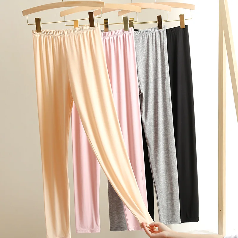 Pants Women's Medium Waist Large Body Slim Underwear Leggings Slim Thread Pants Women's Cotton  Wool Warm Pants Women's Winter